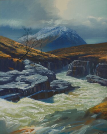 Painting titled "ETIVE TORRENT" by Kevan Mcginty, Original Artwork, Acrylic Mounted on Wood Stretcher frame