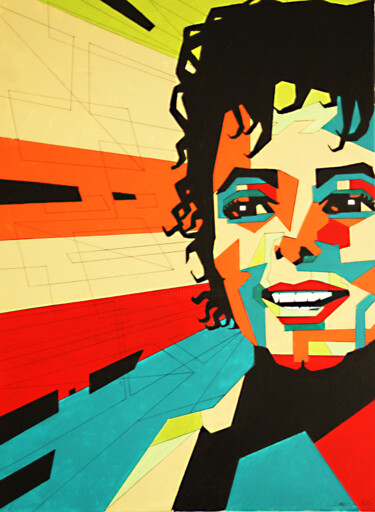 绘画 标题为“MJ - Icons grafics…” 由Kevin Bardin, 原创艺术品, 丙烯