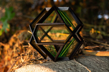Skulptur mit dem Titel "Truncated tetrahedr…" von Kevin Fernandez (Artwork.e.v), Original-Kunstwerk, Holz