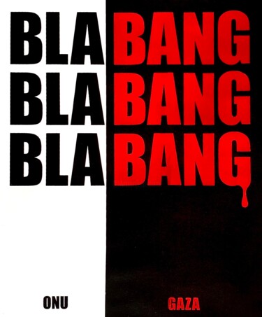 Printmaking titled "BLA - BANG" by Kew, Original Artwork, Screenprinting