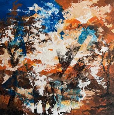 Peinture intitulée "Abstraction paysage" par Keze, Œuvre d'art originale, Acrylique Monté sur Châssis en bois