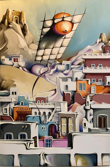 Peinture intitulée "flight" par Khalil Hassan Khalil, Œuvre d'art originale, Huile