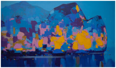 Malarstwo zatytułowany „Ha Long Bay in Autu…” autorstwa Khanh The Bui, Oryginalna praca, Akryl