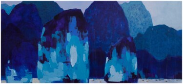 Painting titled "Halong Bay No.23" by Khanh The Bui, Original Artwork, Acrylic