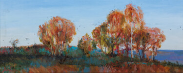 Malerei mit dem Titel "Autumn" von Khanlar Asadullayev, Original-Kunstwerk, Öl