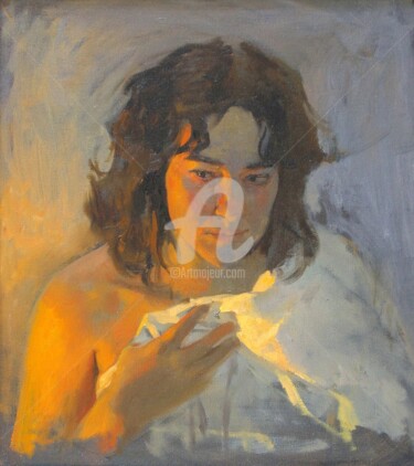 Картина под названием "Inga" - Valeriy Kharchenko, Подлинное произведение искусства
