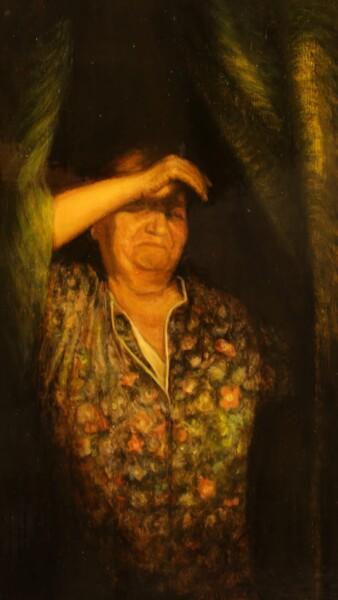 Pittura intitolato "Заходящее солнце" da Valerii Semenikhin, Opera d'arte originale, Olio