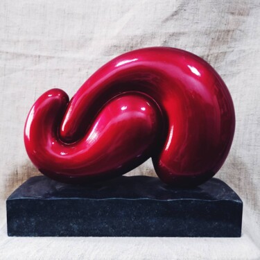 Sculpture titled "Two drops" by Khurshed Husenov, Original Artwork, Resin