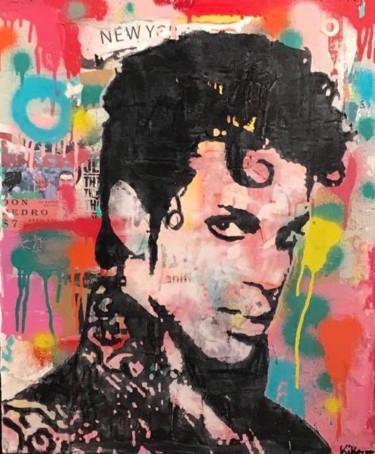 Peinture intitulée "PRINCE" par Kikayou, Œuvre d'art originale, Acrylique Monté sur Châssis en bois