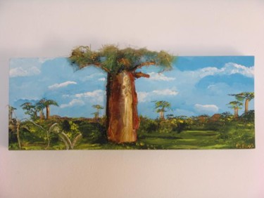 Painting titled "baobab" by Christine Pons, Original Artwork, Acrylic