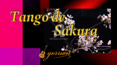 Digitale Kunst mit dem Titel "Tango de Sakura" von Kio, Original-Kunstwerk, 2D digitale Arbeit