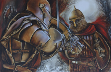 Картина под названием "Велесова Печать" - Кира Мофа-Саргон, Подлинное произведение искусства, Масло