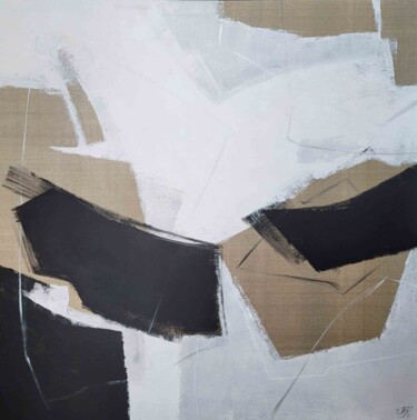 Malerei mit dem Titel "Black and Canvas Me…" von Tatiana Kirikova, Original-Kunstwerk, Acryl