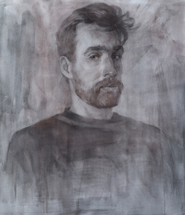 Рисунок под названием "Алексей" - Кирилл Петренко, Подлинное произведение искусства, Древесный уголь