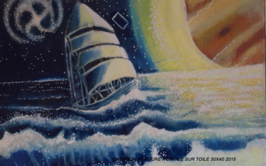 Pittura intitolato "voyage" da Sarah Bouzaglou Boissin, Opera d'arte originale, Olio
