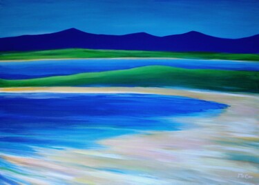 제목이 "Beach, Wild Atlanti…"인 미술작품 Kirstin Mccoy로, 원작, 기름 나무 들것 프레임에 장착됨