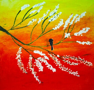 Peinture intitulée "The Autumn" par Kishore Bishoi, Œuvre d'art originale, Acrylique