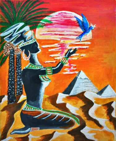 「Africa Africa」というタイトルの絵画 Kishore Bishoiによって, オリジナルのアートワーク, アクリル