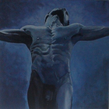 绘画 标题为“Blue male nude” 由Kevin Kane, 原创艺术品