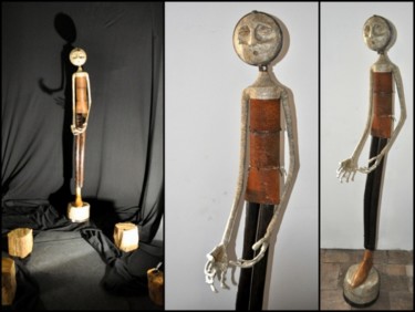 Sculpture titled "La femme du vent" by Karine Krynicki, Original Artwork, Mixed Media