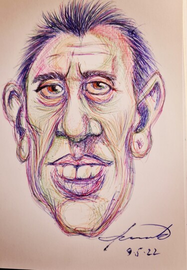 Drawing titled "Harald" by Klaus D Schuck, Original Artwork, Ballpoint pen