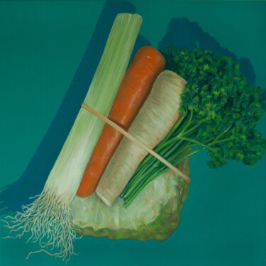 Peinture intitulée "Gemüsebund" par Klaus Keck, Œuvre d'art originale, Huile