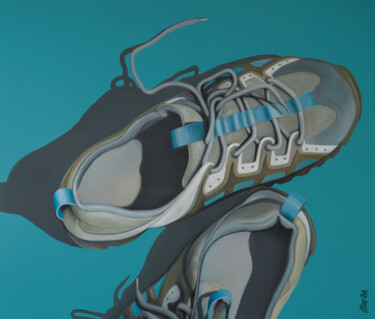 Pittura intitolato "Sneakers" da Klaus Keck, Opera d'arte originale, Olio