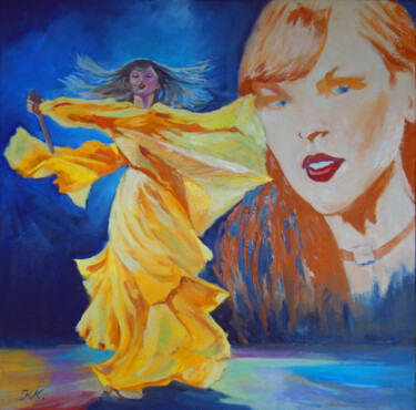 Peinture intitulée "Taylor Swift" par Klaus Krege, Œuvre d'art originale, Huile Monté sur Châssis en bois