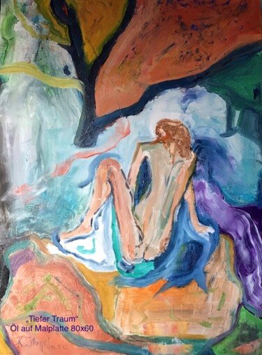 Peinture intitulée "„Tiefer Traum“" par Klaus Professor Stoppel, Œuvre d'art originale, Huile