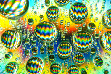 Digital Arts titled "droplets color art" by Klaus Vartzbed, Original Artwork