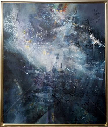 Картина под названием "SLOW MOVEMENT IN A…" - Kloska Ovidiu, Подлинное произведение искусства, Акрил Установлен на Деревянна…