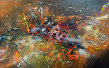 Pintura titulada "Abstract incandesce…" por Kloska Ovidiu, Obra de arte original, Acrílico Montado en Bastidor de camilla de…