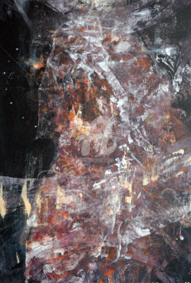 Malerei mit dem Titel "ANGEL ECLECTIC DARK…" von Kloska Ovidiu, Original-Kunstwerk, Acryl