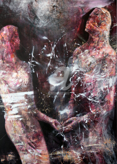 Malerei mit dem Titel "VERY LARGE ACRYLIC…" von Kloska Ovidiu, Original-Kunstwerk, Acryl