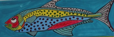 Painting titled "La sardine de Vanne" by Claire Ferrari (klrferr), Original Artwork, Acrylic