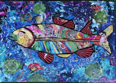 "Colette la sardine" başlıklı Kolaj Claire Ferrari (klrferr) tarafından, Orijinal sanat, Kolaj