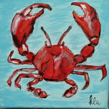 Pintura titulada "Le crabe de l annexe" por Claire Ferrari (klrferr), Obra de arte original, Acrílico