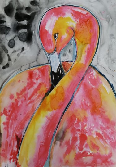 Malarstwo zatytułowany „Swan le cygne” autorstwa Claire Ferrari (klrferr), Oryginalna praca, Atrament