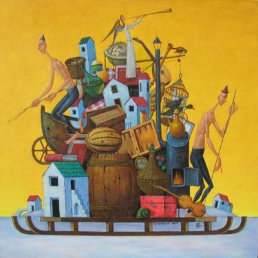 Pintura titulada "grand voyage" por Kiril Mitovski, Obra de arte original