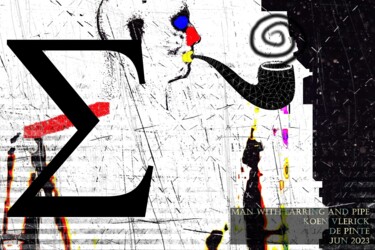 Grafika cyfrowa / sztuka generowana cyfrowo zatytułowany „MAN WITH EARRING AN…” autorstwa Koen Vlerick, Oryginalna praca, 2D…