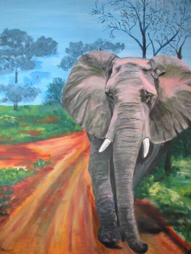 Drawing titled "éléphant" by Koki, Original Artwork, Other