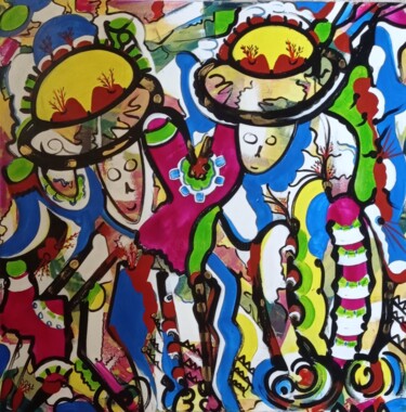 Картина под названием "Yes you CAN !" - Kokou Senavon, Подлинное произведение искусства, Акрил Установлен на Деревянная рама…