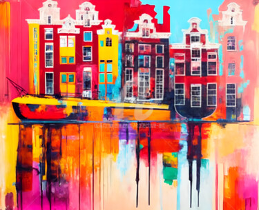 Pittura intitolato "Rotterdam" da Kolective Art, Opera d'arte originale, Acrilico