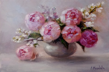 Painting titled "spring bouquet" by Liliya Kolyadova, Original Artwork, Oil