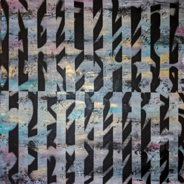 Peinture intitulée "Asymetric tag" par Komet, Œuvre d'art originale, Acrylique Monté sur Châssis en bois