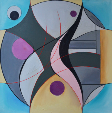 Painting titled "∞ Infinity. Composi…" by Zhanna Kondratenko, Original Artwork, Oil Mounted on Wood Stretcher frame