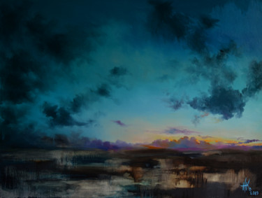 Картина под названием "Twilight" - Zhanna Kondratenko, Подлинное произведение искусства, Масло Установлен на Деревянная рама…