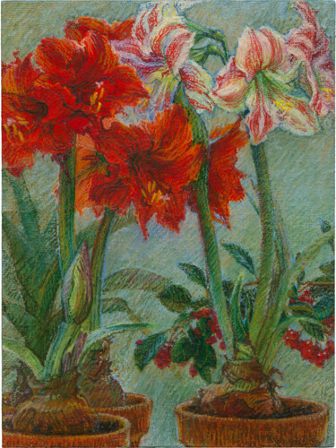 Pintura intitulada "AMARYLLIS" por Konoko, Obras de arte originais, Óleo