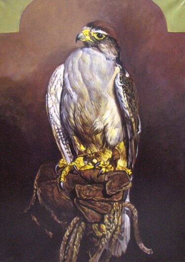 Картина под названием "Сокол 7" - Константин Сидорович, Подлинное произведение искусства, Масло Установлен на Деревянная рам…