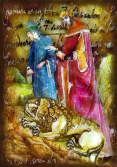 Pittura intitolato "La Divina Commedia 1" da Konstantin Skoptsov, Opera d'arte originale, Pittura digitale